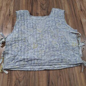quilted womens side tie vest cottage core boho